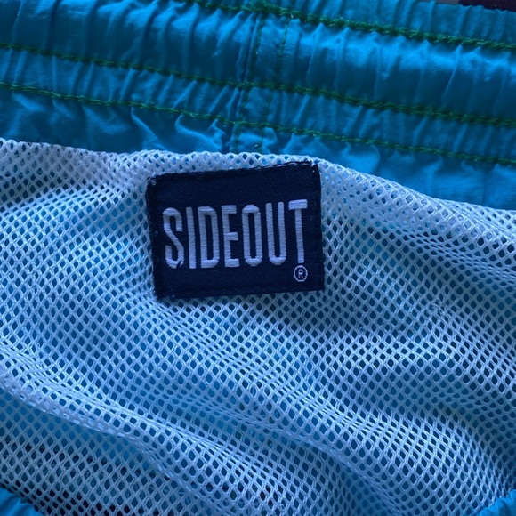 Vintage 90s Men’s Purple & Blue Sideout Swimtrunks - Picture 2 of 7